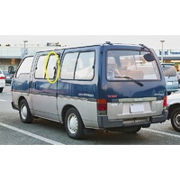 HOLDEN SHUTTLE WFR - 1982 to 1991 - VAN - PASSENGERS - LEFT SIDE FRONT SLIDING GLASS - 1/2 REAR - (540W X 545H)(Second-hand)