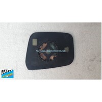 NISSAN NAVARA D40 - 12/2005 to 03/2015 - UTE - PASSENGERS - LEFT SIDE MIRROR - WITH BACKING PLATE - 2128.34.343 - 204W X 153H  - (SECOND-HAND)