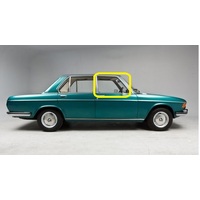 BMW 2500/3300 - 1/1968 to 1/1977 - 4DR SEDAN - DRIVERS - RIGHT SIDE FRONT DOOR GLASS -  800MM WIDE - GREEN  - (Second-hand)