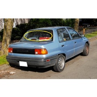 DAIHATSU CHARADE G100 - 6/1987 to 6/1993 - 4DR SEDAN - REAR WINDSCREEN GLASS - HEATED - GREEN - NEW