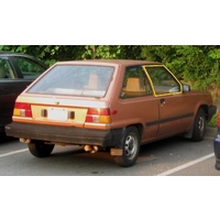 suitable for TOYOTA TERCEL AL21 IMPORT-3DR HAT 1983>1988-DRIVERS-RIGHT SIDE-FRONT DOOR GLASS (810MM) - (SECONDHAND)