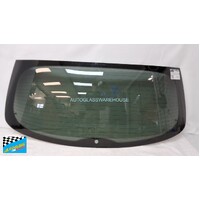 PEUGEOT 207 - 6/2007 to 9/2012 - 5DR HATCH - REAR WINDSCREEN GLASS - HEATED - WITH 1 HOLE AND AERIAL - 560MM X 1345MM - PRIVACY TINTED (SECOND-HAND)