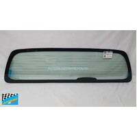 NISSAN NAVARA D40 - 12/2005 TO 4/2015 - UTILITY - REAR WINDSCREEN GLASS - HEATED - (REAR SEAT HAS LAP SASH SEAT BELT IN MIDDLE SEAT) - NEW