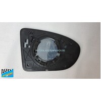 NISSAN DUALIS J10- 10/2007 to - 6/2014 - 5DR WAGON - PASSENGERS - LEFT SIDE MIRROR - CURVED WITH BACKING PLATE - (OEM) - (3001-845 LH) - (SECOND HAND)