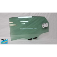 HONDA CIVIC 10th GEN - FC1/FC6 FK4/FK5 - 5/2016 to 11/2021- 4DR SEDAN - LEFT SIDE REAR DOOR GLASS - DARK GREEN - (SECOND-HAND)