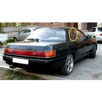 suitable for TOYOTA CARINA ST170 IMPORT - 4DR SEDAN 1988>1992 - DRIVER - RIGHT SIDE REAR DOOR GLASS - (SECOND-HAND)