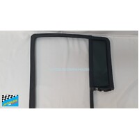 JEEP WRANGLER JK - 3/2007 to 11/2018 - 4DR WAGON - DRIVERS - RIGHT SIDE REAR QUARTER WINDOW GLASS - OEM ENCAPSULATED - PRIVACY TINT - (SECOND HAND)