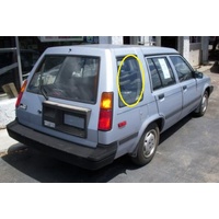 suitable for TOYOTA TERCEL AL20/AL21/AL25 - 1982 to 1988 - HATCH/WAGON - DRIVERS - RIGHT SIDE REAR CARGO GLASS - (Second-hand)