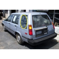 suitable for TOYOTA TERCEL AL20/AL21/AL25 - 1982 to 1988 - HATCH/WAGON - PASSENGERS - LEFT SIDE REAR CARGO GLASS - (Second-hand)