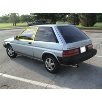 suitable for TOYOTA COROLLA EL30 IMPORT - 1/1986 to 1/1990 - 3DR HATCH - LEFT SIDE FRONT DOOR GLASS - (990MM) - (SECOND-HAND)