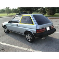 suitable for TOYOTA COROLLA EL30 IMPORT - 1/1986 to 1/1990 - 3DR HATCH - LEFT SIDE REAR FLIPPER GLASS - (SECOND-HAND)