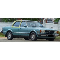 FORD CORTINA TE - 1973 to 1979 - 4DR SEDAN - DRIVERS - RIGHT SIDE REAR DOOR GLASS - FLAT BOTTOM - 2 HOLES - (Second-hand)