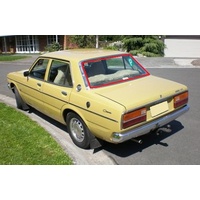 suitable for TOYOTA CORONA RT104/RT118 - 3/1974 to 9/1979 - 4DR SEDAN - REAR WINDSCREEN GLASS - (Second-hand)