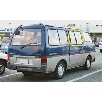 HOLDEN SHUTTLE WFR - 1982 to 1991 - VAN - DRIVERS - RIGHT SIDE FRONT FIXED GLASS (1 PIECE) - 1125MM X 557MM - (Second-hand)