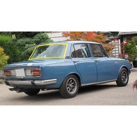 suitable for TOYOTA CORONA RT80 - 7/1970 to 2/1974 - 4DR SEDAN - REAR WINDSCREEN GLASS - (SECOND-HAND)