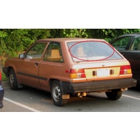 suitable for TOYOTA TERCEL AL21 IMPORT - 1983 TO 1988 - 3DR HATCH - REAR WINDSCREEN GLASS - (Second-hand)