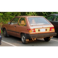 suitable for TOYOTA TERCEL AL21 IMPORT-3DR HAT 1983>1988 - PASSENG-LEFT SIDE-REAR DOOR GLASS - (Second-hand)