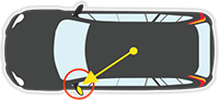Left Side Mirror location for ALFA ROMEO 147 GTA - 9/2001 TO CURRENT - 5DR HATCH - PASSENGER - LEFT SIDE VIEW MIRROR - WITH BACKING PLATE - 834189