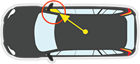 Right Front Qtr/Vent location for DATSUN/NISSAN 1200 - 1970 to 1973 - SEDAN/UTE - DRIVERS - RIGHT SIDE FRONT QUARTER GLASS - CLEAR - MADE-TO-ORDER - CALL FOR STOCK