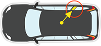 Right Rear Opera location for SUBARU JUSTY SJ10 - 1987 - 3DR HATCH - DRIVERS - RIGHT SIDE REAR OPERA/CARGO GLASS - 3 HOLES - 735 X 390