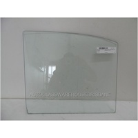 MORRIS MINOR 1000 - 1/1950 to 1/1964 - 4DR SEDAN - RIGHT & LEFT SIDE REAR DOOR GLASS - 443w X 397h (BACK EDGE 340)