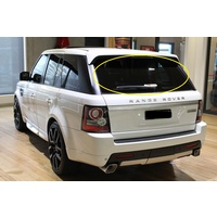 LAND ROVER RANGE ROVER SPORT L320 - 8/2005 to 5/2013 - 4DR WAGON - REAR WINDSCREEN GLASS -  GREEN (1 WIPER HOLE + 2 GAS STRUT HOLES)- NOT ENCAPSULATED