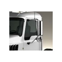 MACK CH SERIES - 1996 TO 2004 - TRUCK - DRIVERS - RIGHT SIDE FRONT DOOR GLASS - WITH FITTINGS - GREEN (WITH SMALL DROP DOWN AT FRONT OF GLASS)