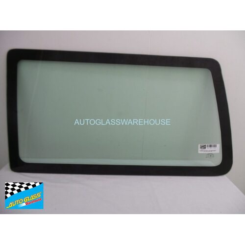 VOLKSWAGEN TRANSPORTER T4 - 11/1992 to 8/2004 - SWB VAN - PASSENGERS - LEFT SIDE REAR FIXED BONDED WINDOW GLASS - (960 x 515) GREY - NEW