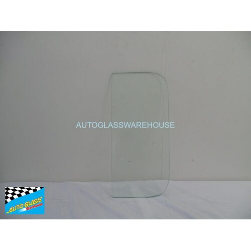 suitable for TOYOTA LANDCRUISER 40 SERIES - 1/1969 to 11/1984 - LWB 5DR WAGON - PASSENGERS - LEFT SIDE REAR QUARTER GLASS - CLEAR - 185MM X 400MM- NEW