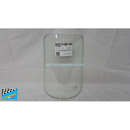 suitable for TOYOTA LANDCRUISER 40 SERIES - 1974 to 11/1984 - 5DR WAGON LWB - PASSENGERS - LEFT SIDE REAR CORNER GLASS - CLEAR - APROX 400MM HIGH NEW