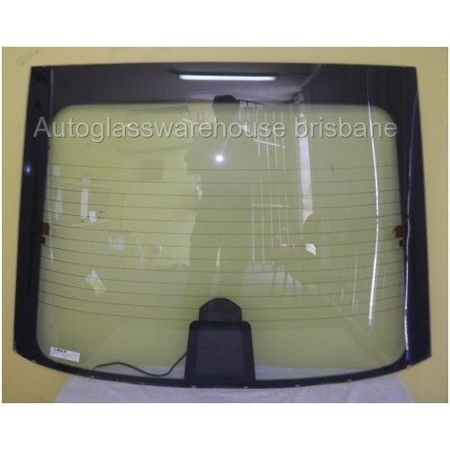 MITSUBISHI GALANT HG/HH - 5/1989 to 2/1993 - 5DR HATCH - REAR WINDSCREEN GLASS - HEATED - HOLES BRAKE LITE - (Second-hand)