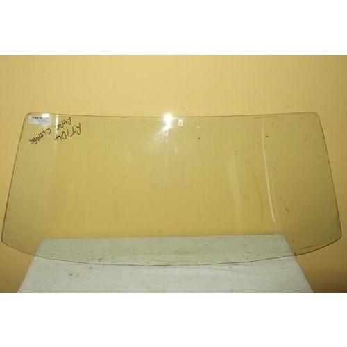 suitable for TOYOTA CORONA RT104/RT118 - 3/1974 to 9/1979 - 4DR SEDAN - REAR WINDSCREEN GLASS - (Second-hand)