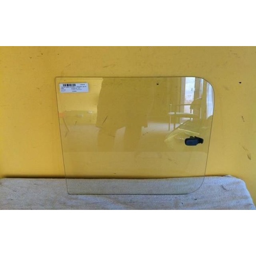 FORD ECONOVAN E2200 - 1979 MODEL - VAN - PASSENGER - LEFT SIDE SLIDING DOOR GLASS (REAR PIECE) (530w X 450h) - (Second-hand)