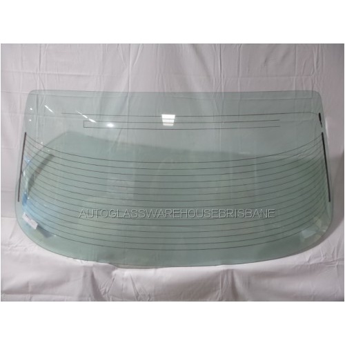 MERCEDES 126 SERIES - 1/1981 TO 3/1992 - 4DR SEDAN - REAR WINDSCREEN GLASS - HEATED - THOUGHEN - 693h X 1465 - NEW