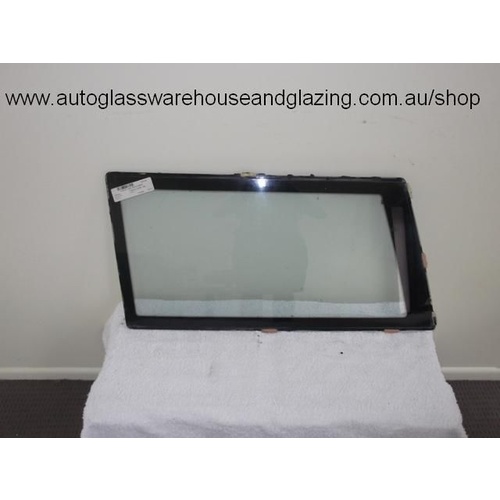 suitable for TOYOTA COROLLA AE95R - 1/1988 to 6/1996 - 4DR WAGON - RIGHT SIDE REAR CARGO GLASS - (SECOND-HAND)