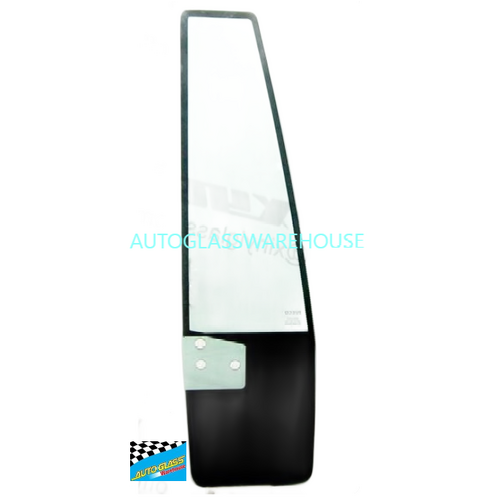 IVECO EUROCARGO/STRALIS/POWERSTAR/EUROTECH  - 1/2005 TO CURRENT - TRUCK - RIGHT SIDE FRONT QUARTER GLASS - GREEN (3 HOLES) - MIRROR BOLTS THRU GLASS