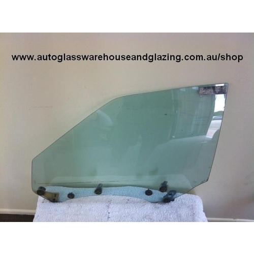 suitable for TOYOTA CARINA IMPORT - 1/1992 to 1/1995 - 4DR SEDAN - LEFT SIDE FRONT DOOR GLASS - (SECOND-HAND)