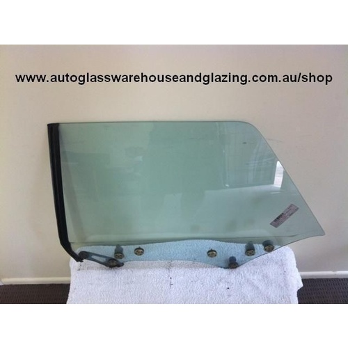 suitable for TOYOTA CARINA IMPORT - 4DR SEDAN 1992>CURRENT - LEFT SIDE REAR DOOR GLASS - (SECOND-HAND)