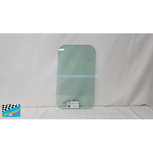 NISSAN UD 10/1995 to 7/2011 - CW/MK/PK/PKC SERIES - TRUCK - WIDE CAB - DRIVERS - RIGHT SIDE REAR CARGO GLASS - 3HOLES - GREEN  - NEW