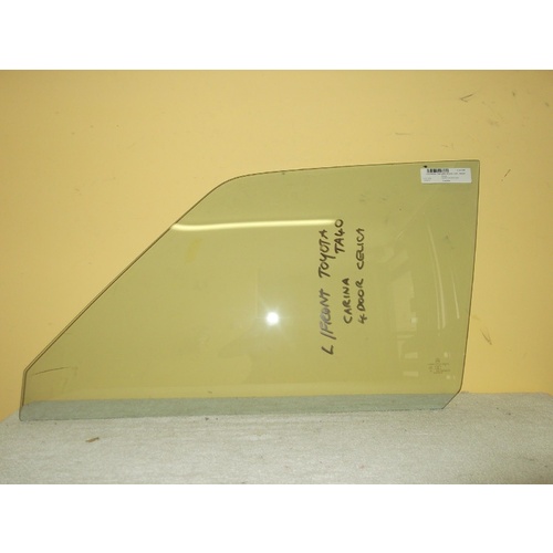 suitable for TOYOTA CARINA TA40- - 4DR SEDAN - LEFT SIDE FRONT DOOR GLASS (765mm) - (SECOND-HAND)