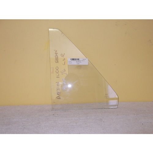 DATSUN 1000 - 1966 to 5/1970 - 4DR SEDAN - PASSENGERS - LEFT SIDE REAR QUARTER GLASS - (Second-hand)