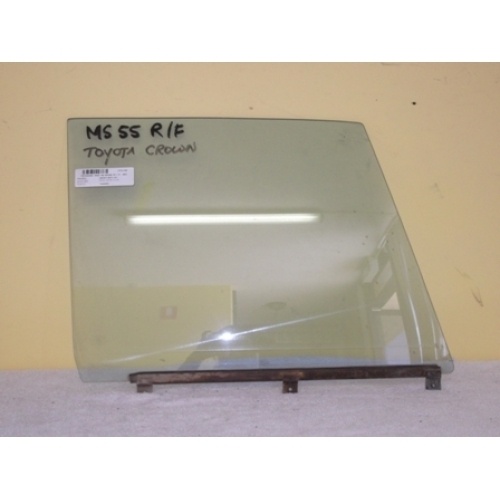 suitable for TOYOTA CROWN MS55 - 4DR SED 1967>1971 - DRIVERS - RIGHT SIDE - FRONT DOOR GLASS - (SECOND-HAND)