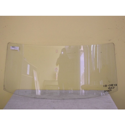 suitable for TOYOTA CORONA RT80 - 7/1970 to 2/1974 - 4DR SEDAN - REAR WINDSCREEN GLASS - (SECOND-HAND)