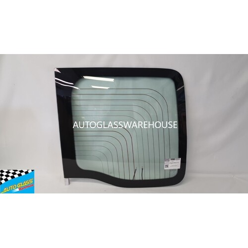 RENAULT MASTER X70 - 9/2004 to 3/2011 - LWB/MWB VAN - DRIVER - RIGHT SIDE REAR BARN DOOR GLASS - HEATED - GREEN (771 X 752) - NEW