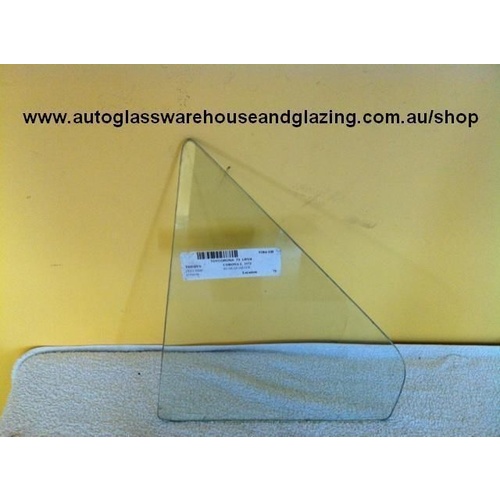 suitable for TOYOTA CORONA RT80/81 - 4DR SEDAN 7/70>2/74 - LEFT SIDE REAR QUARTER GLASS - (SECOND-HAND)