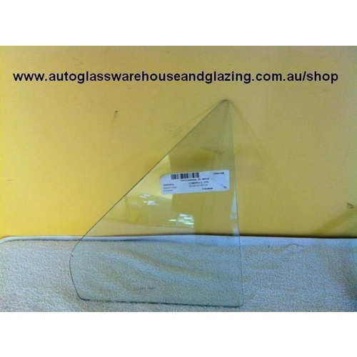 suitable for TOYOTA CORONA RT80/81 - 4DR SEDAN 7/70>2/74 - RIGHT SIDE REAR QUARTER GLASS - (SECOND-HAND)