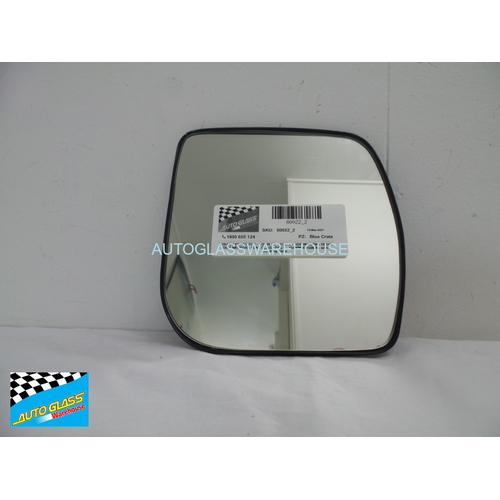 SUBARU FORESTER - 3/2008 TO 12/2012 - 5DR WAGON - RIGHT SIDE MIRROR - FLAT GLASS ONLY - 154MM X 160MM- WITH BACKING PLATE - (SECOND-HAND)