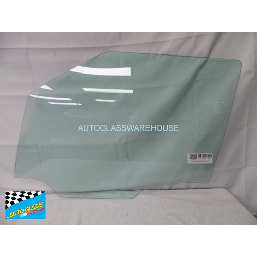 MG MG3 SZP1 - 6/2017 TO CURRENT - 5DR HATCH - PASSENGER - LEFT SIDE FRONT DOOR GLASS - GREEN - 2 HOLES - NEW