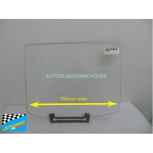 BMW 2500-3300 - 1/1968 to 1/1977 - 4DR SEDAN - DRIVER - RIGHT SIDE REAR DOOR GLASS - CLEAR - (590mm WIDE) - (SECOND-HAND)