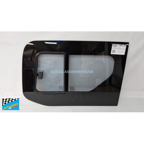 PEUGEOT PARTNER B9P L1/L2 / CITROEN BERLINGO L1 - 08/2008 to 2017 - VAN - LEFT SIDE FRONT BONDED SLIDING WINDOW GLASS - (785 x 550) - NEW